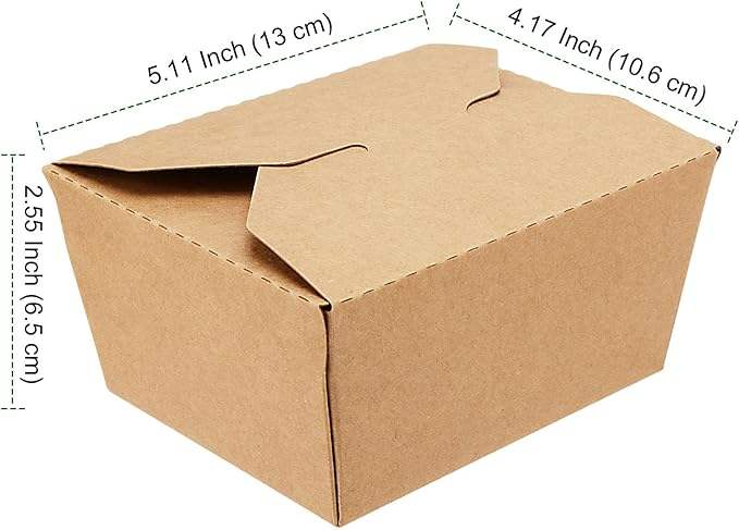Brown Paper Food Container 30 oz Brown Brown Take-out Food Box Leak Proof Container Catering Picnic Party Food Box