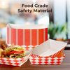5 Pound Paper Food Tray Disposable Red Check Oil Resistant Party Picnic Carnival, Corn Chips.