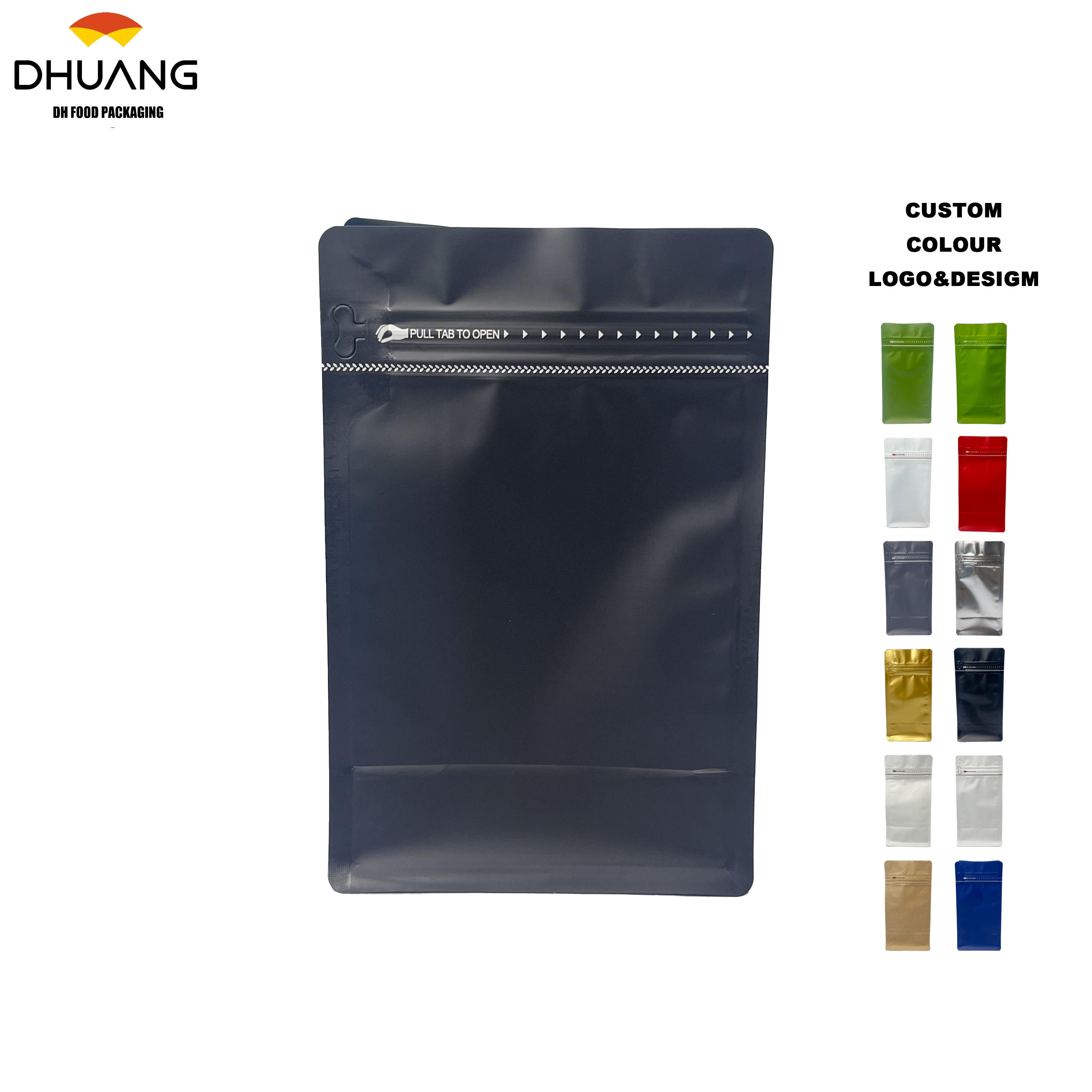 Customized Printing Food-grade Packaging Bags for Coffee Beans With Octagonal Sealing Design They Can Be Reused Coffee Bags