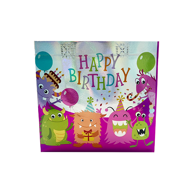 Custom Printed Coated Aluminum Foil-coated Non-woven Fabric Gift Bags for Birthday Parties and Other Occasions Shopping Bag