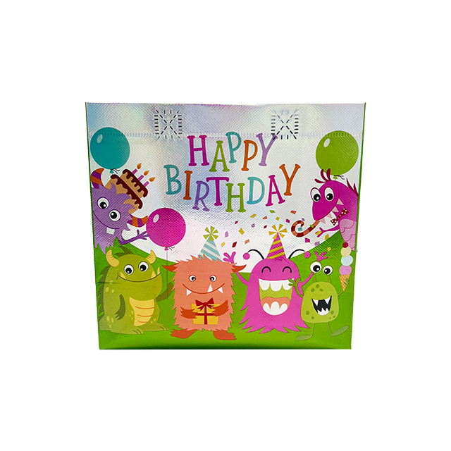 Custom Printed Coated Aluminum Foil-coated Non-woven Fabric Gift Bags for Birthday Parties and Other Occasions Shopping Bag