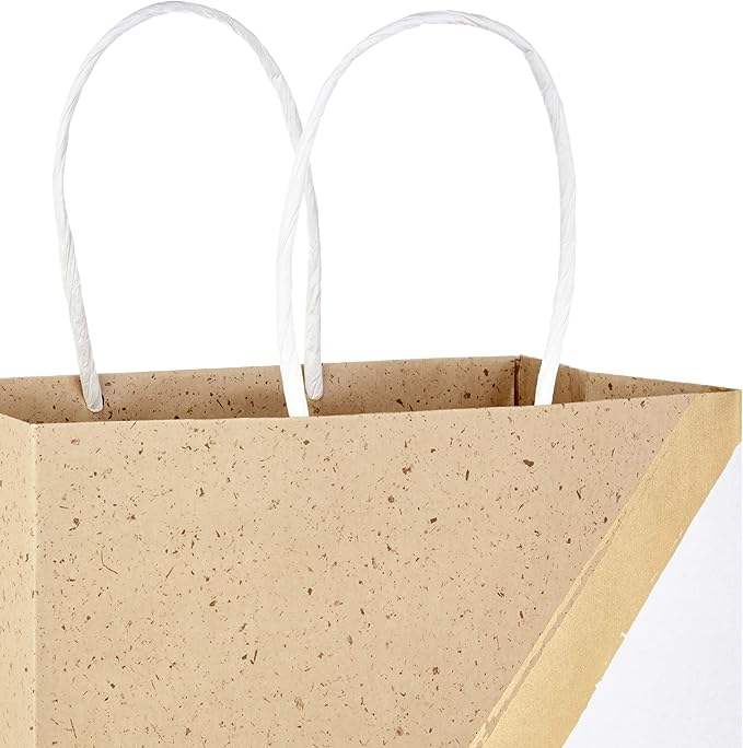 Brown Kraft Paper Gift Bags for Easter Birthdays Mother's Day Weddings Graduations Baby Showers Bridal Showers Care Packages