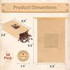 50 Pack with Window Kraft Paper Bags Tin Tie Tab Lock Bags for Cookie Dried Foods Snack CUSTOM Bread Bags