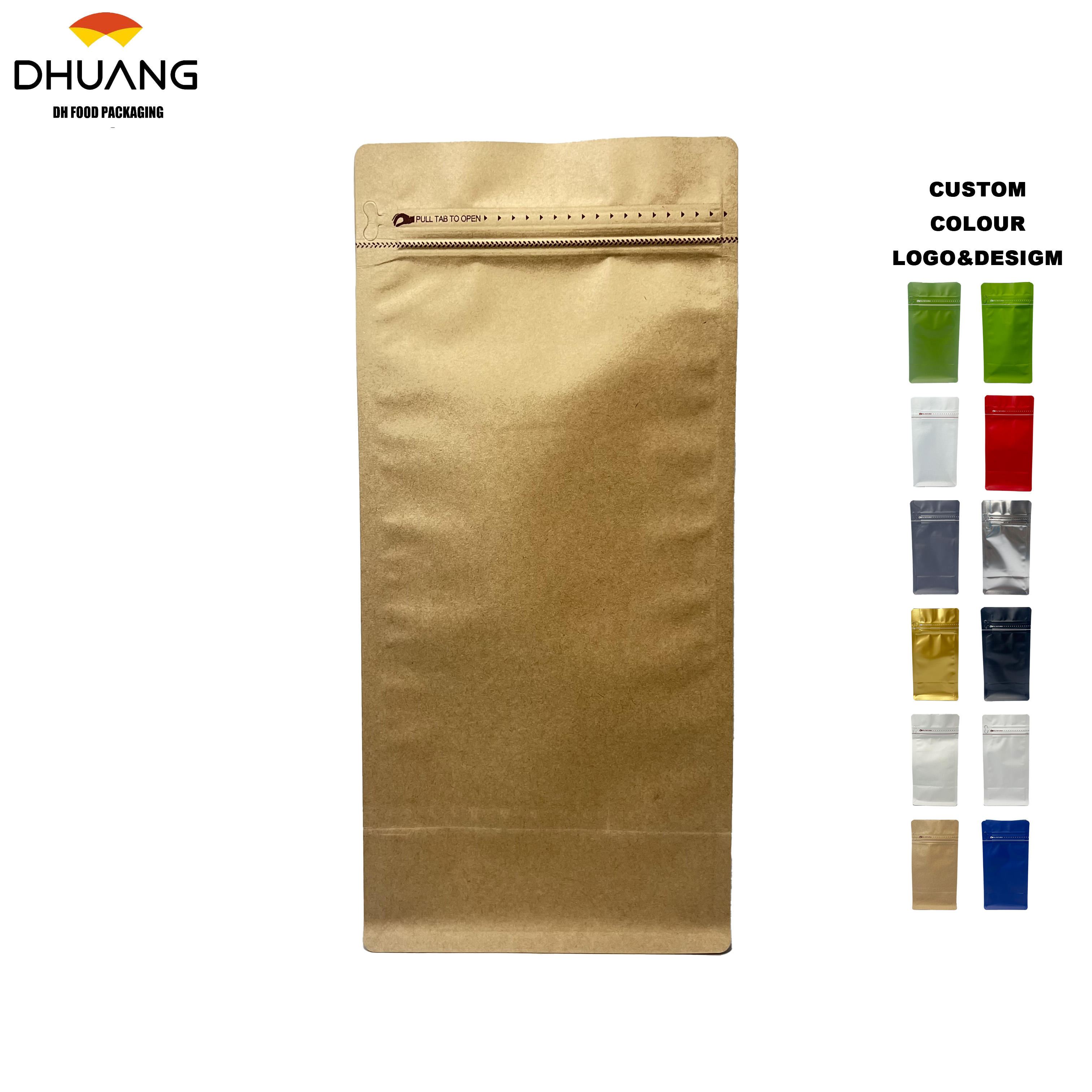 Food-grade Vertical Packaging Bags for Coffee Beans and Candies Moisture-proof and Waterproof sealed Coffee Bags