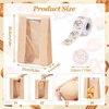 Windowed Kraft Paper Bread Bags With Tin Labels for Bread Sourdough for Baked Goods Custom Bread Bags