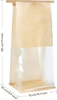 Packages Toast Bag with Window Kraft Tin Tie Label Lock Healing Bag Packaging Pastry Popcorn Custom Bread Bags
