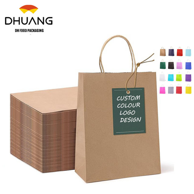 Bulk Brown Kraft Paper Bags with Handles Sturdy Retail Shopping Bags for Small Business Party Favor Birthday Wedding Craft Bags