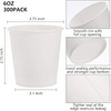 6oz Disposable White Paper Cups 300 Pack for Coffee Tea Water or Juice Eco-Friendly and Stylish