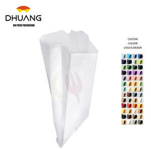 White Grease Resistant Gusseted Paper Sandwich Bags for Packaging for Sandwiches and Deli Foods Oil-proof Paper Bag