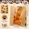 120 Large Bread Bags with Window 120 Sealable Sticker Clawed Yeast Paper Bread Bags for Baked Goods Custom Bread Bags