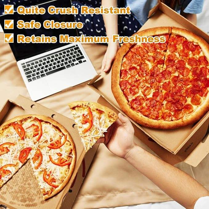 Kraft Corrugated Mini 6-inch Small Pizza Tote Takeaway Box Pizza Cake Cookies Food Custom Pizza Boxs