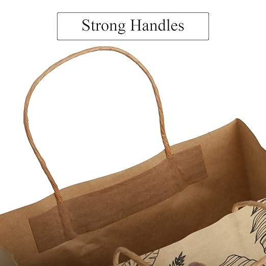 Brown Kraft Paper Bag with Handle Bulk Retail Shopping Bag for Business Use for Commodity and Exhibition for Cakes Shopping Bag