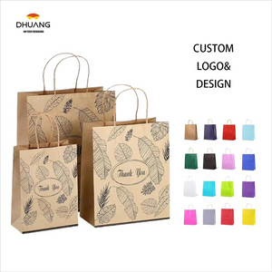 Brown Kraft Paper Bag with Handle Bulk Retail Shopping Bag for Business Use for Commodity and Exhibition for Cakes Shopping Bag