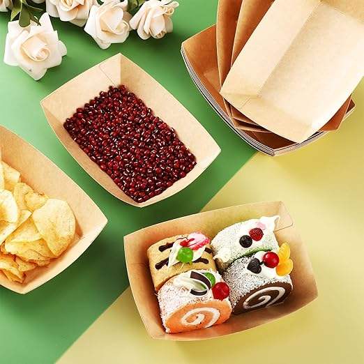 Customized Printing Services for Disposable Paper-based Packaging for Fast Food and Other Food Products Food Trays