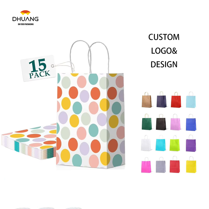 Kraft Paper Bag for Gifts Birthday Parties Retail Shopping Graduations-Reusable Returnable Bag