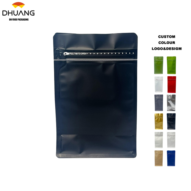 Food Waterproof and Moisture-proof Flat-bottom Packaging Bags Customized Printing, Sealable for Storing Coffee Beans Coffee Bags