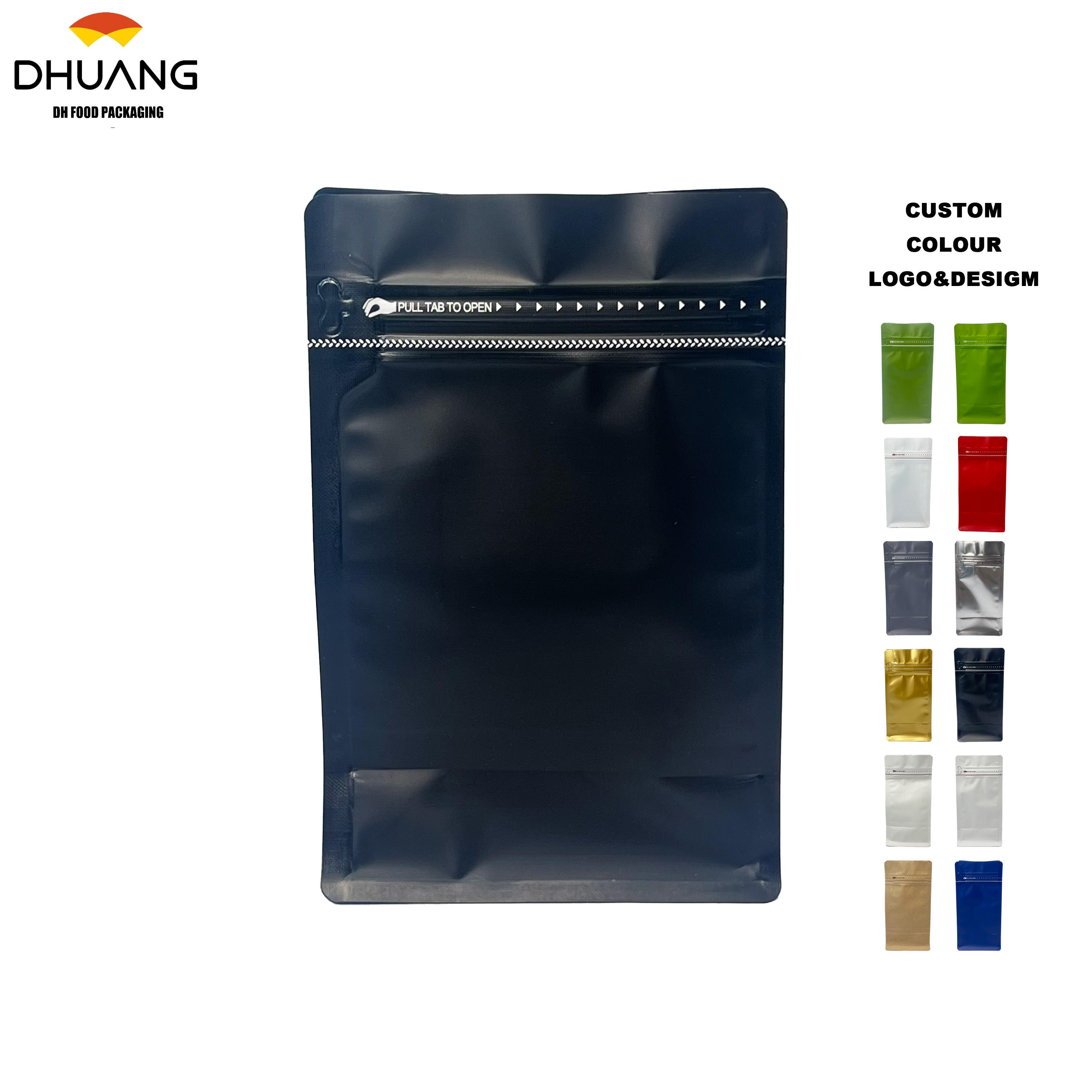 Food Waterproof and Moisture-proof Flat-bottom Packaging Bags Customized Printing, Sealable for Storing Coffee Beans Coffee Bags