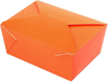 Box Label Lock Closed Heat Resistant Orange Paper Disposable Lunch Box Oil Resistant to Hot and Cold Foods Food Box