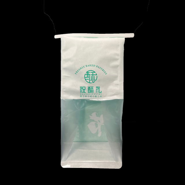 Custom Baking Bread Paper Bag Bread Toast Brown White Wire sealed Kraft Paper Window Bag Custom Bread Bags