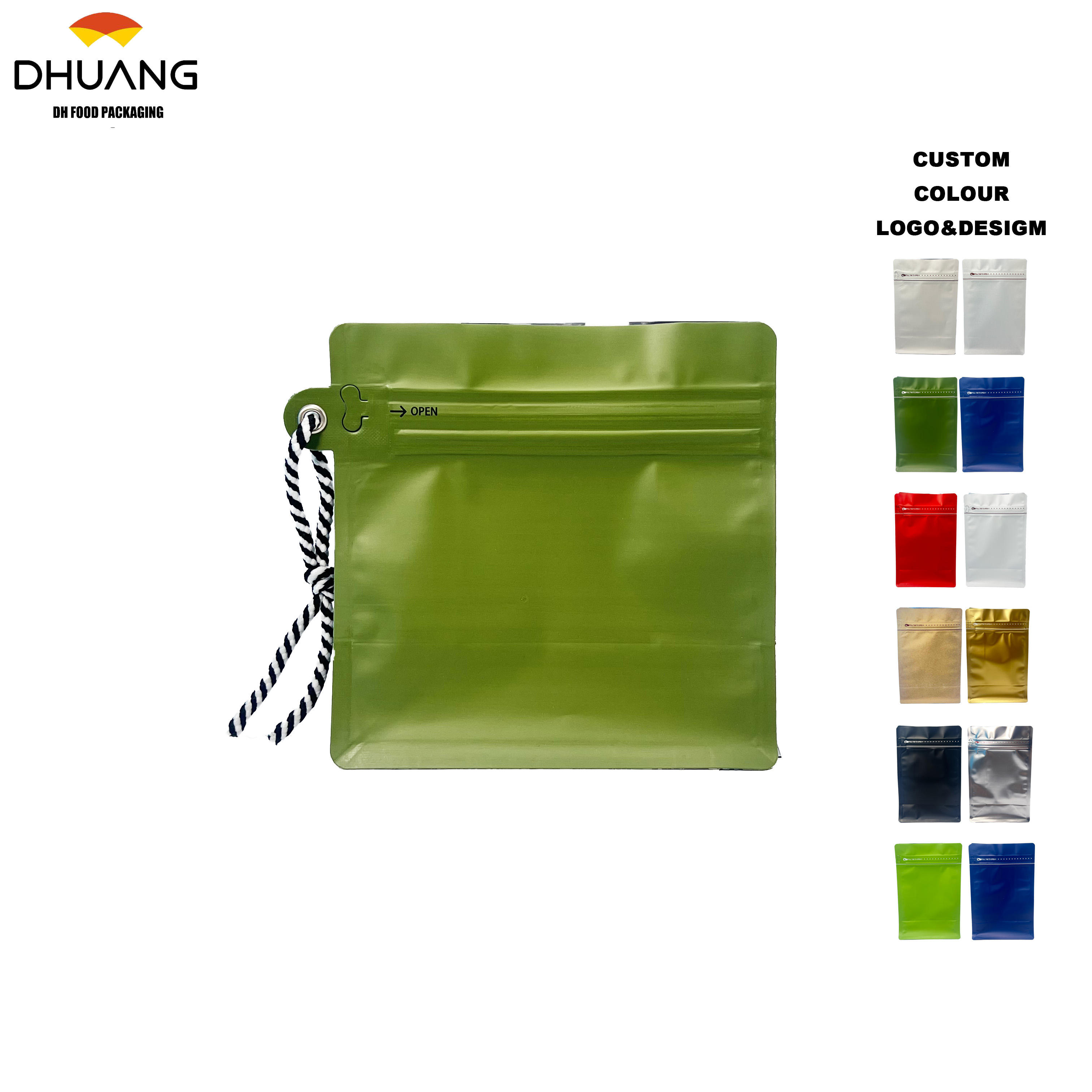 Moisture-proof Portable Custom-logo Hanging String Bag for Sealing Coffee Beans and Candies Coffee Bags