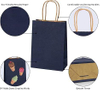 Navy Gift Craft Paper Gift Bag with Handle Heavy Duty Matte Tote Bag CUSTOM Shopping Bag
