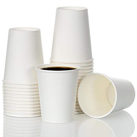 8 oz Paper Disposable Coffee Cups for Hot and Cold Drinks Coffee Shops Offices and Restaurants Coffee Cup