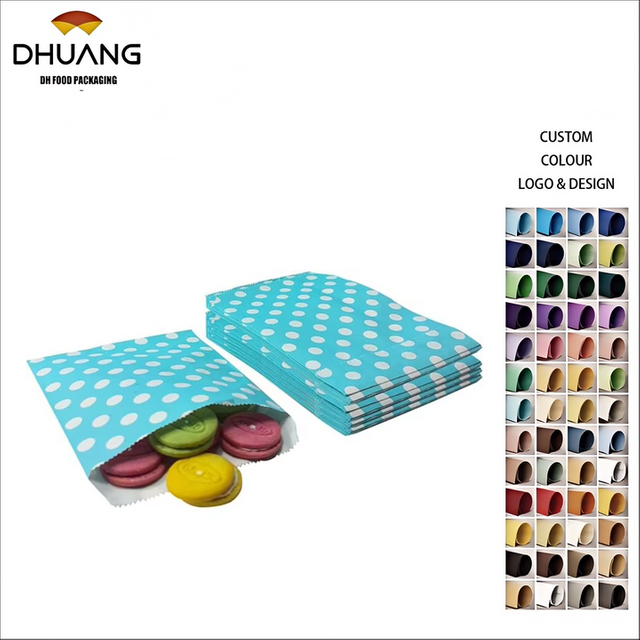 Flat Paper Treatment Bag Black Greaseproof Baking Cookie Paper Bag Candy Chocolate Pastry Oil-proof Paper Bag