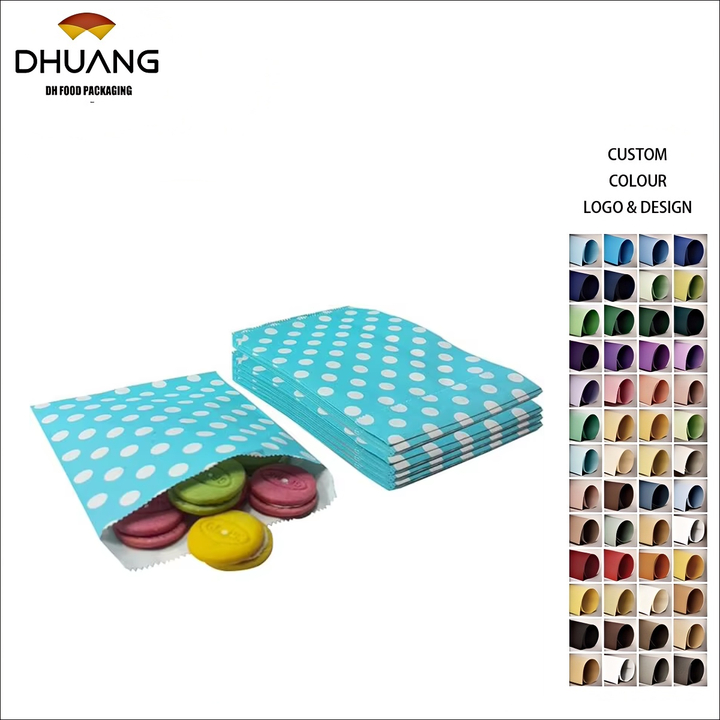 Flat Paper Treatment Bag Black Greaseproof Baking Cookie Paper Bag Candy Chocolate Pastry Oil-proof Paper Bag
