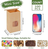 with Window Kraft Paper Bags With Tinfoil Seal Label for Sandwich Cookie Custom Bread Bags