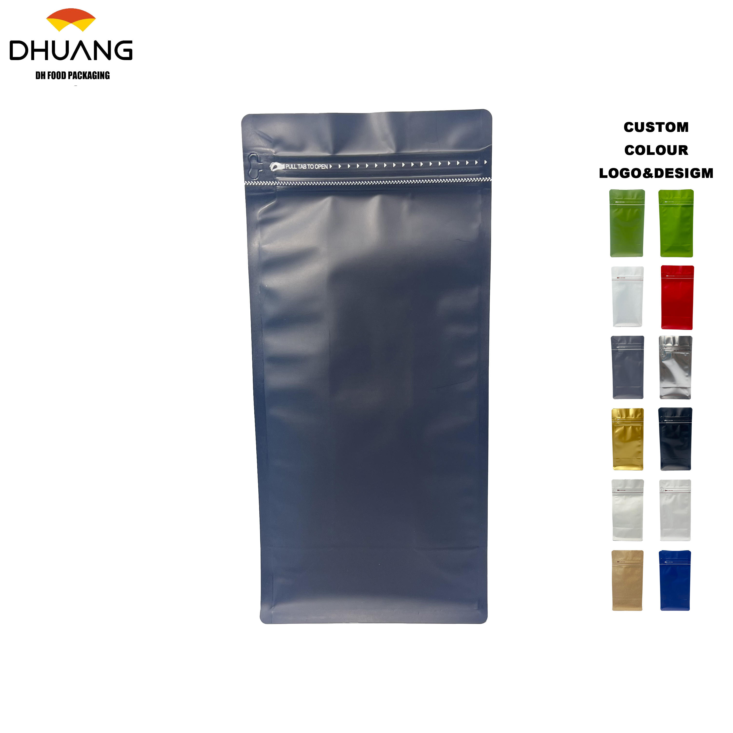 Customized Printing Aluminum Foil sealed Preservation of Candies Tea Coffee Beans and Portioned Packing Coffee Bags