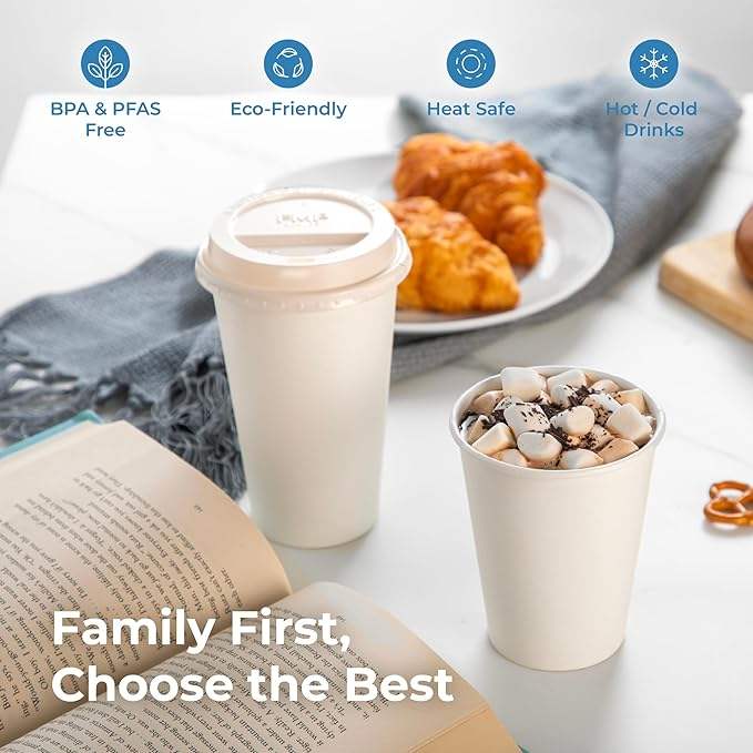 The Disposable Coffee Cup Insulation Layer Is Suitable for Leak-proof LIDS and Cups of Hot and Cold Drinks