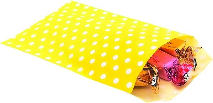 Dot Greased Bakery Glass Cookie Paper Bag Flat Paper Packaging for Candies Chocolates Pastry Wax Healing Bag Oil-proof Paper Bag
