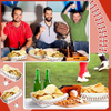 Packs Baseball Party Supplies Birthday Decorations Disposable Boat Paper Food Tray, Condiments, Carnival (Baseball)