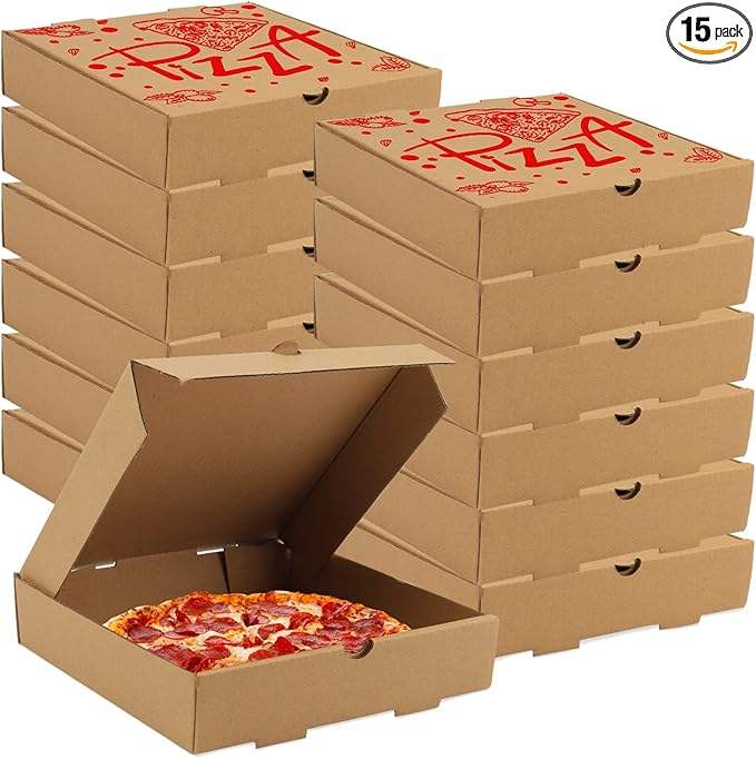 White Pizza Box for Homemade Pizzas and Crafts Cookies Cakes Custom Pizza Boxes