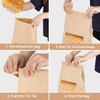 Toast Bag with Window Brown Paper Bagel Bread Bag for Sandsich Cookies Custom Bread Bags