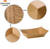 Disposable Paper Boat Craft Paper Service Boat Snack Food Holder Tray, French Fries Nachos Hot Dog Tacos Barbecue Party