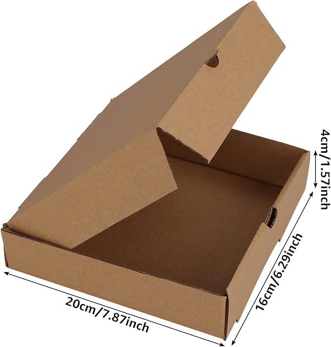 Corrugated Brown Paper Mini Box Takeout Box Restaurant for Family Party Cake Cookies Food Custom Pizza Box