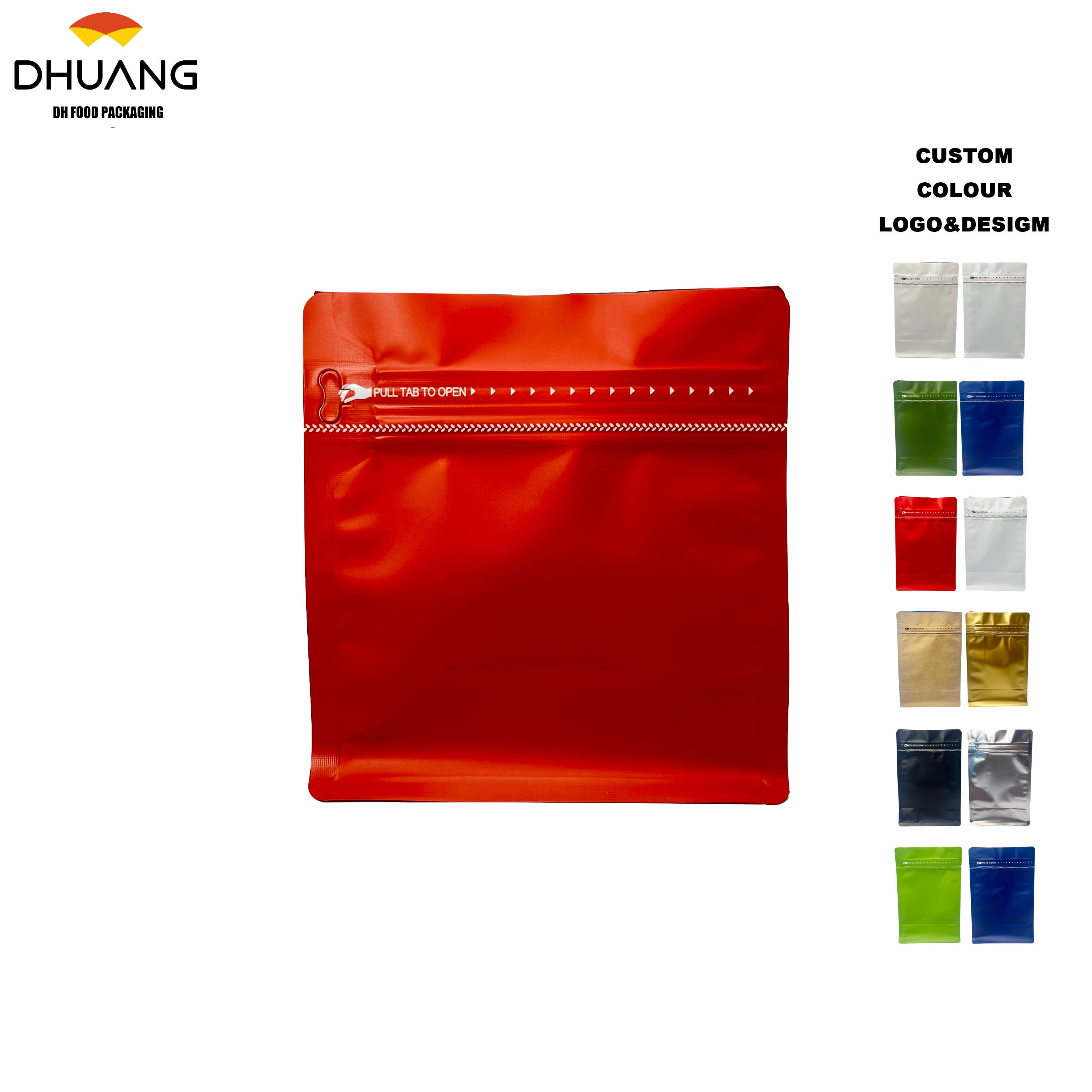 Customized Colored Printing for Packaging Coffee Beans and Candies in sealed Aluminum Foil Bags for Preservation Coffee Bags