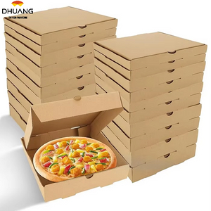 Pizza Box Kraft Corrugated Pizza Delivery Container for Cake Cookie Food Delivery Box (brown) Custom Pizza Boxs
