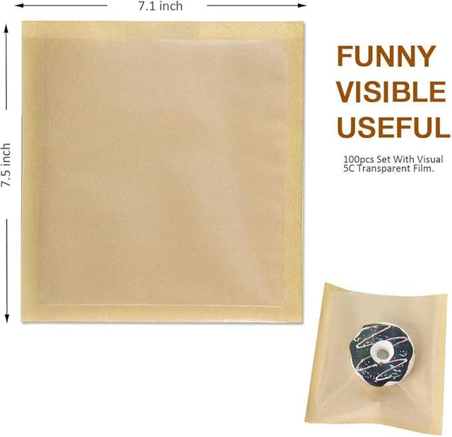 with Window Paper Sandwich Bag Doughnut Bag for Snack Cookie Packaging Custom Bread Bags