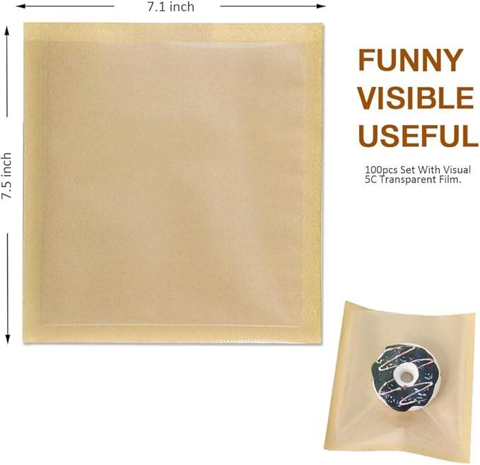 with Window Paper Sandwich Bag Doughnut Bag for Snack Cookie Packaging Custom Bread Bags