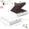 White Kraft Paper Corrugated Pizza Box for Small Pizzas Cookies Cakes Custom Pizza Boxs