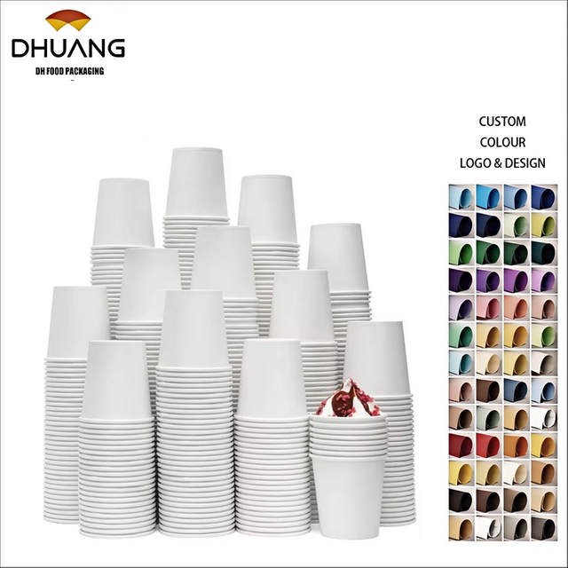 Disposable Paper Coffee Cups, Hot/Cold Beverage Drinking Cup for Coffee, Tea, Juice