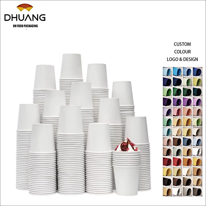 Disposable Paper Coffee Cups, Hot/Cold Beverage Drinking Cup for Coffee, Tea, Juice