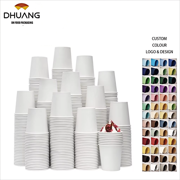 Disposable Paper Coffee Cups, Hot/Cold Beverage Drinking Cup for Coffee, Tea, Juice