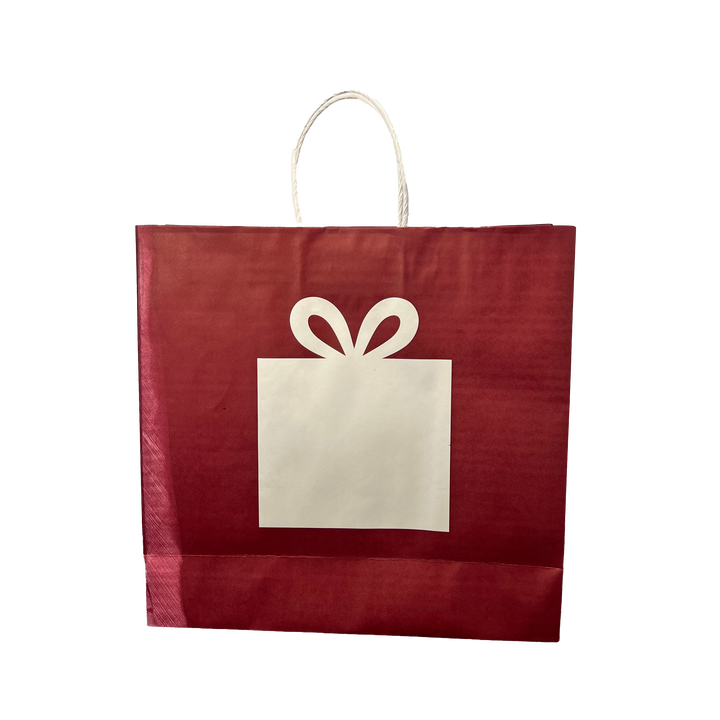Brown Paper Bag with Handle Customizable Pattern and logo Size Leather Paper Retail Shopping Bag