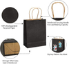 Wholesale Black Eco-Friendly Paper Bag with Handle for Crafts Rice Lunch Candy Packing Featuring Ribbon Accessory Gift-Giving