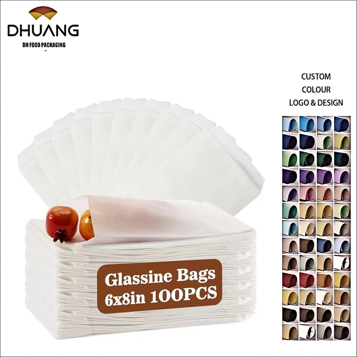 Biscuit and Candy Food Packaging Toasted Bread Lightweight Snack Bags Oil-proof Paper Bags