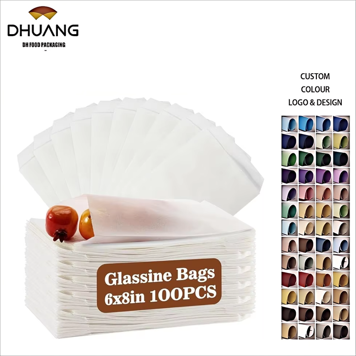 Biscuit and Candy Food Packaging Toasted Bread Lightweight Snack Bags Oil-proof Paper Bags