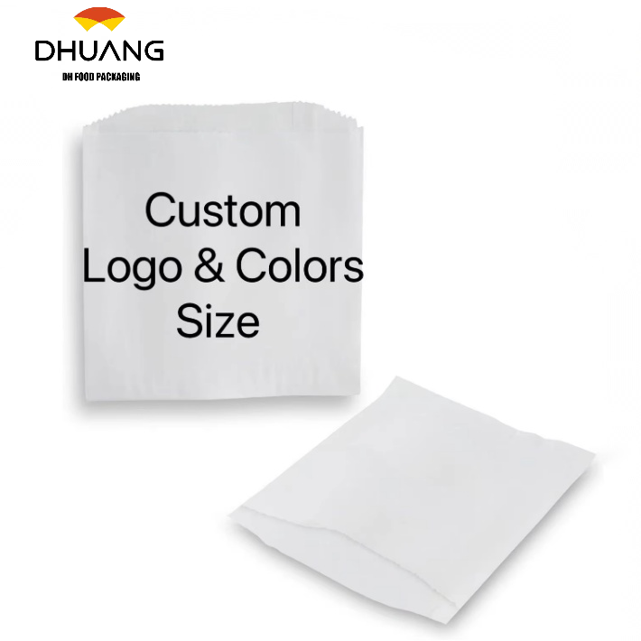 Greaseproof Paper Snack Bag Food Grade Pastry Bag Small Recyclable for Sandwich Cookies Custom Bread Bags